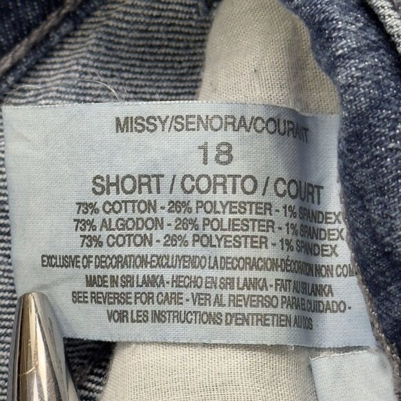 Gloria Vanderbilt Womens Amanda Jeans Size 18 Short Straight Leg Denim Blue - Picture 8 of 15